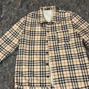 Plaid Button-Up Jacket